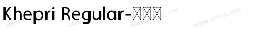 Khepri Regular字体转换